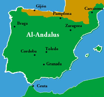 Map of Al Andalus