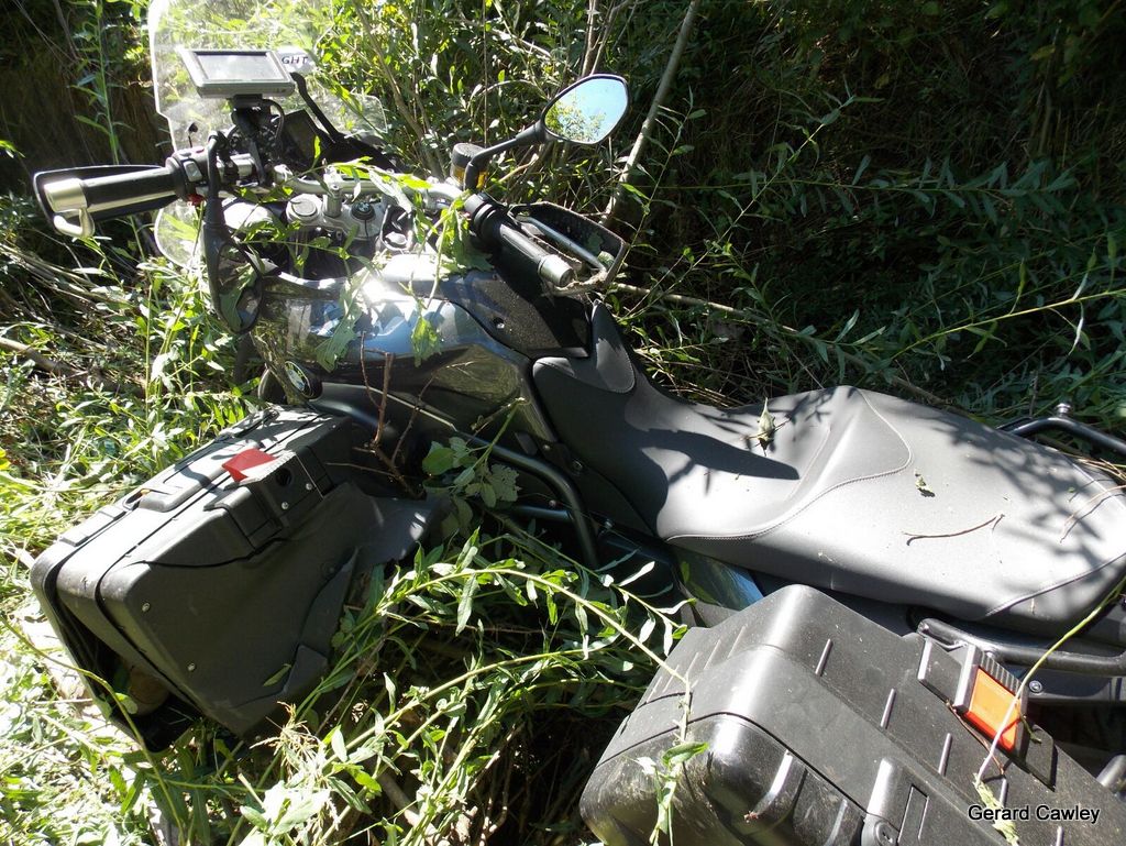 My bike in the ditch