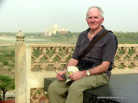 At Agra Fort: Shah Jahans view of the Taj