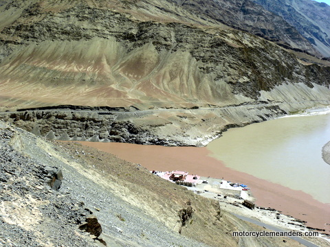 Confluence of Indus and Zanskar Rivers