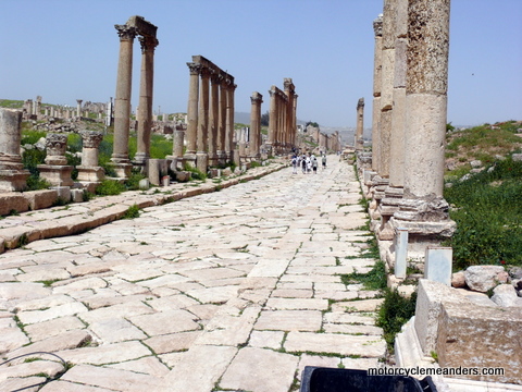 Colonnaded street in Jerash