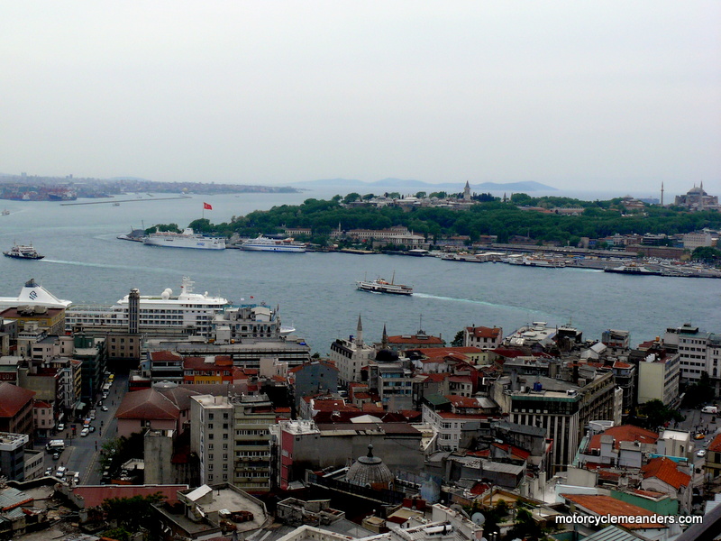 The Golden Horn flows into the Bosphorus
