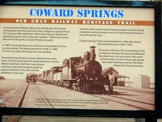 Sign at Coward Springs