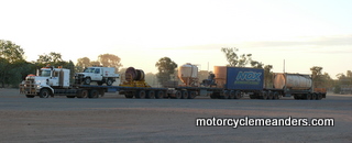 Road train at B and W roadhouse