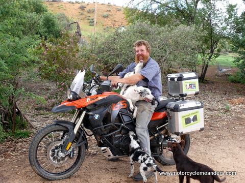 Paul ready for droving on the GS