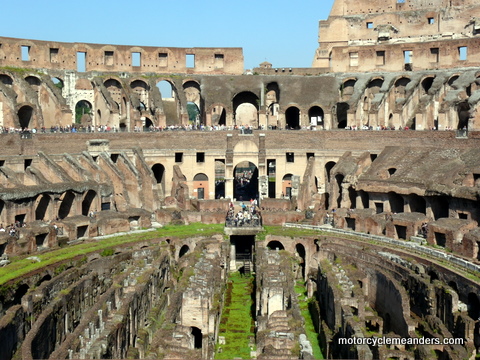 Colosseum -under floor view and stands