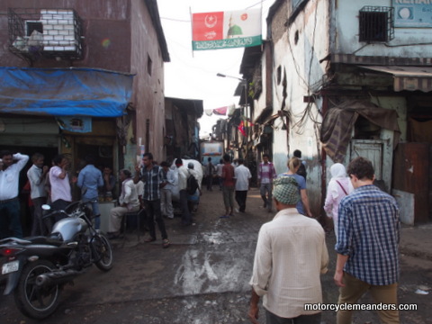 Entering Dharavi Slum