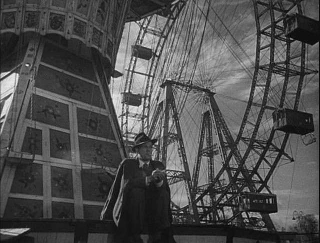 Holly Martins contemplates at the Ferris Wheel